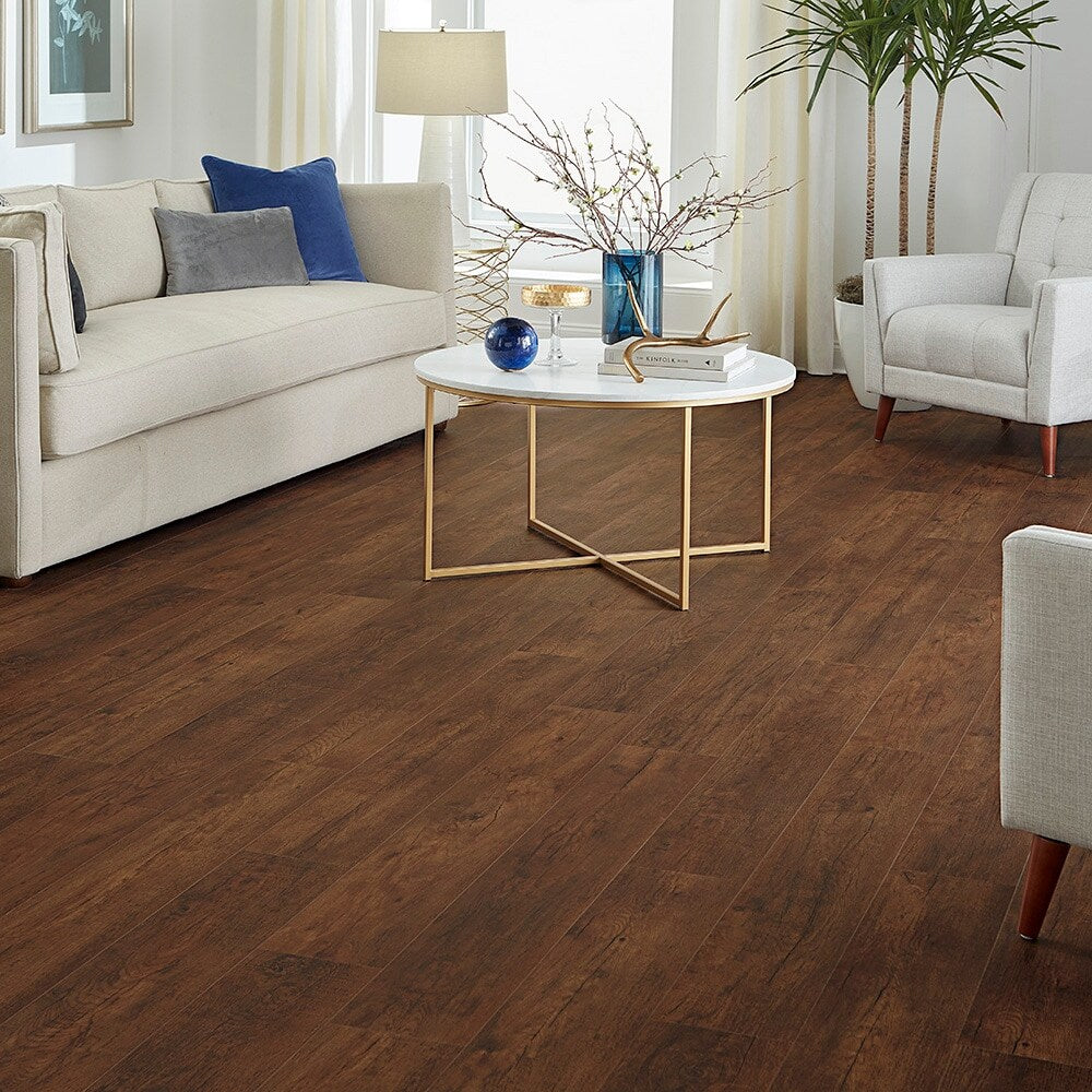 Pergo DuraCraft +WetProtect Cask Aged Oak 20-mil x 7-1/2-in W x 47-in L Waterproof Luxury Vinyl Plank Flooring ( 17.43-sq ft Carton )