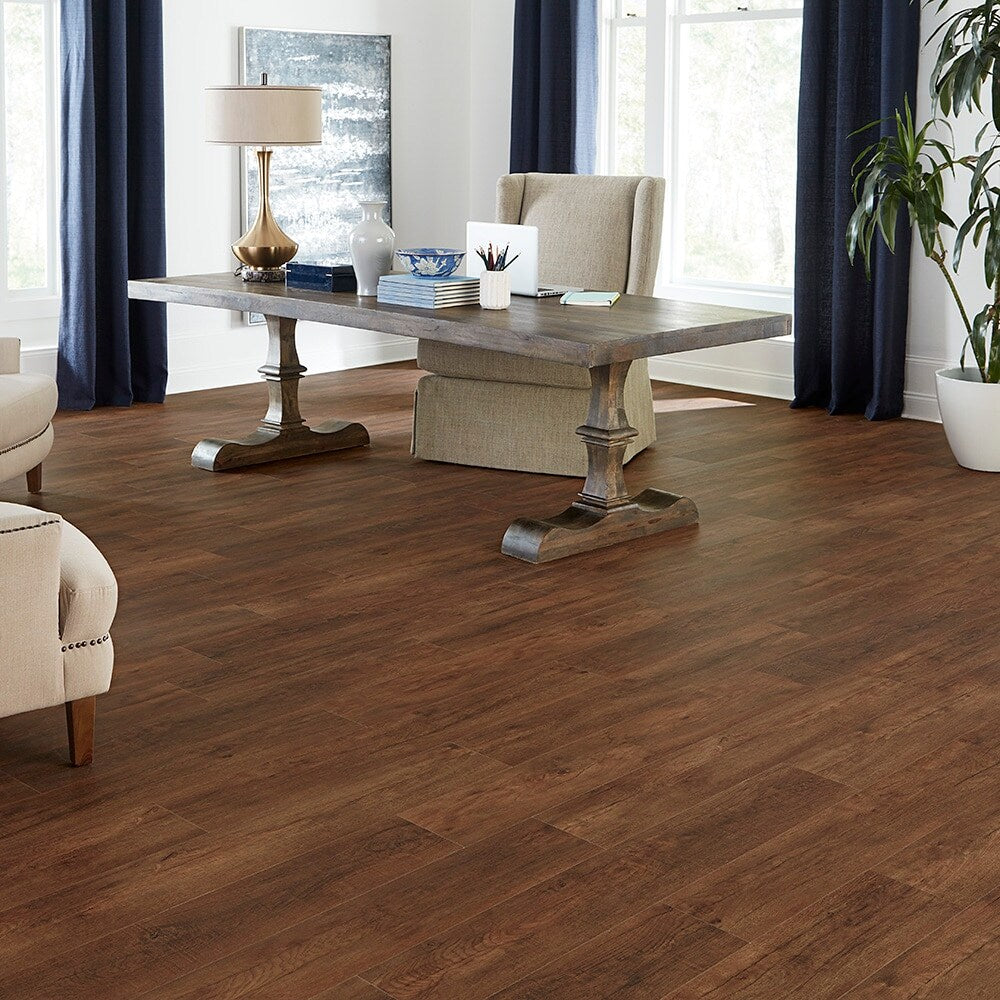 Pergo DuraCraft +WetProtect Cask Aged Oak 20-mil x 7-1/2-in W x 47-in L Waterproof Luxury Vinyl Plank Flooring ( 17.43-sq ft Carton )