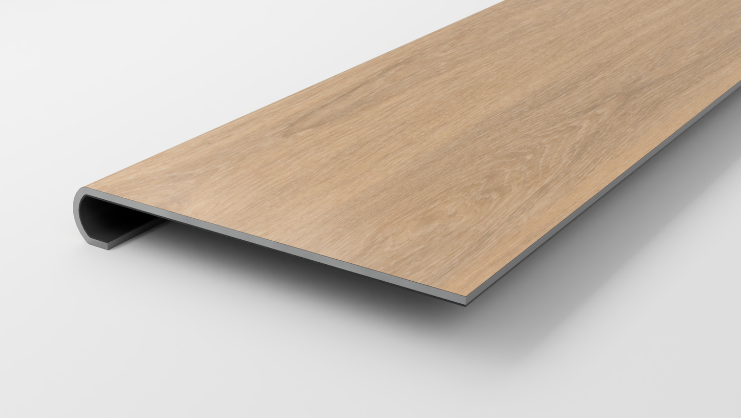 Warm Brushed Oak Stair Tread