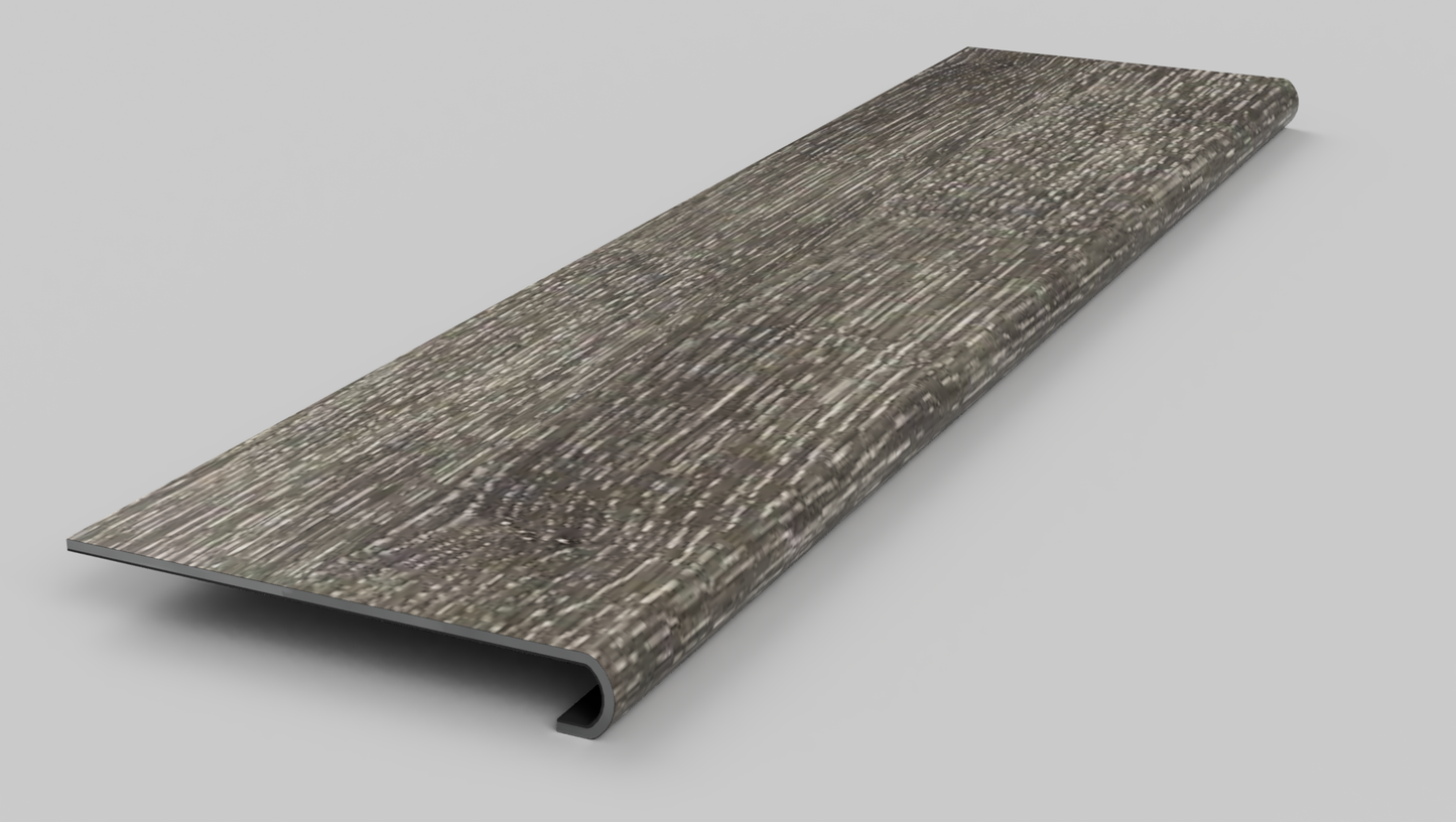 Dark Grey Oak Stair Nose + 2 Planks