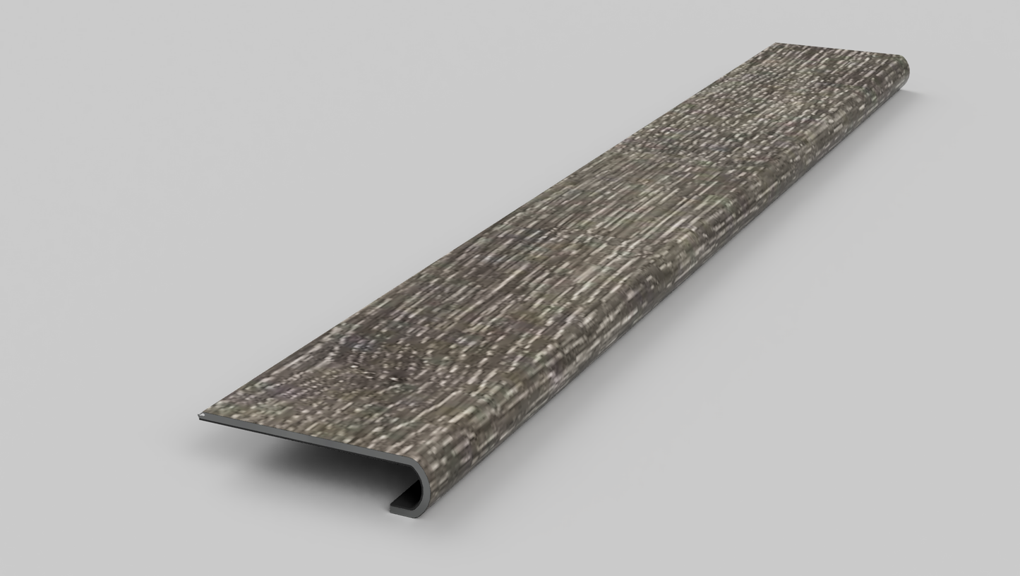 Dark Grey Oak Stair Nose + 2 Planks