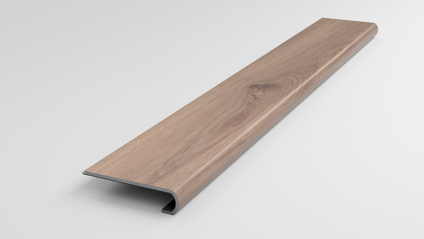 Premium 7 x 60 Integrated Bevel | Aver Walnut Stair Tread