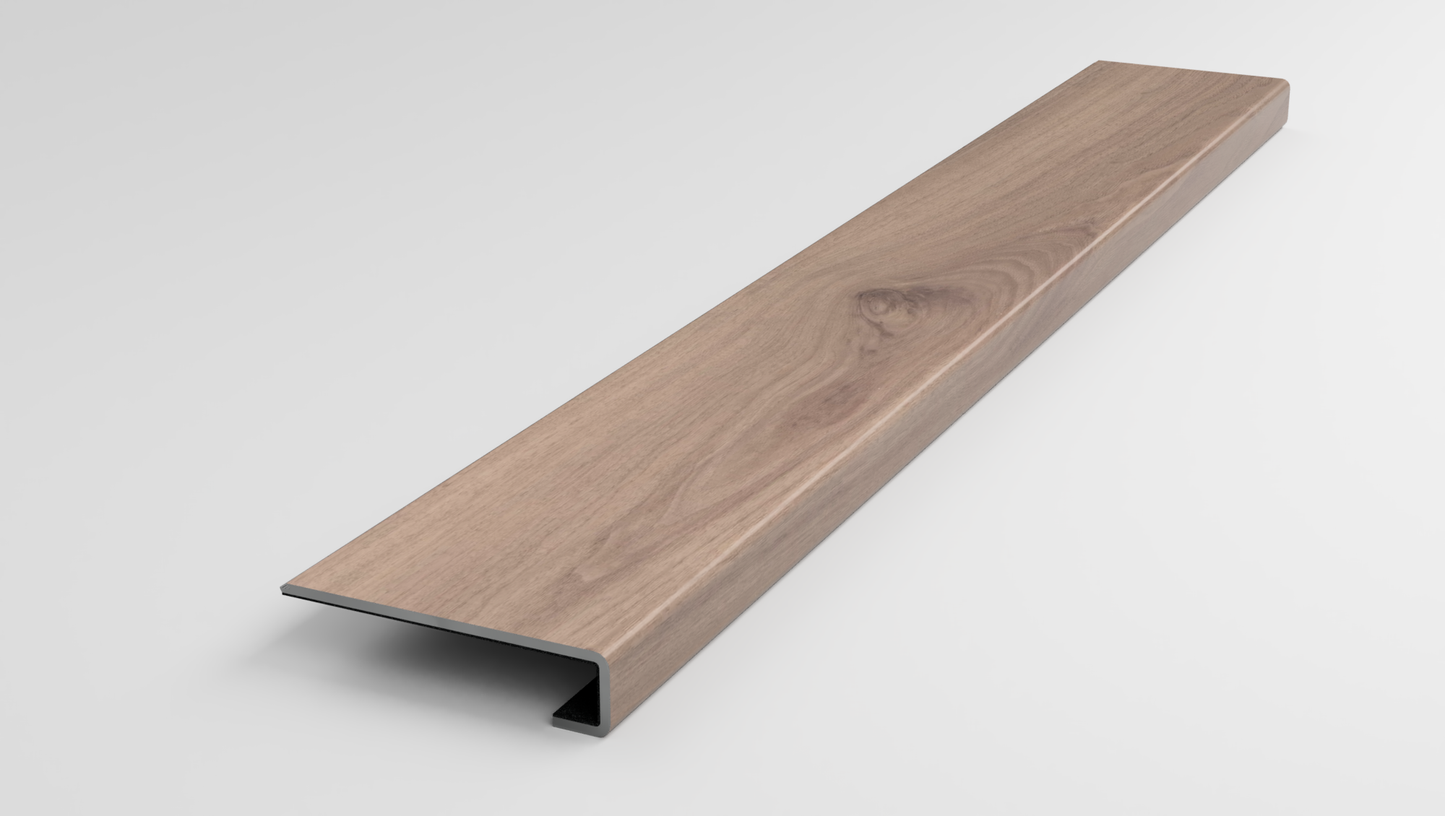 Premium 7 x 60 Integrated Bevel | Aver Walnut Stair Tread