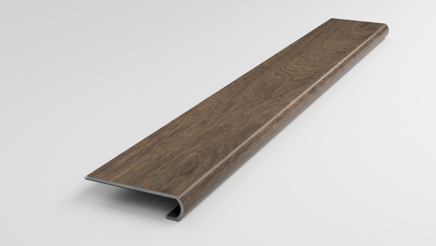 Floorte Classic | Pantheon HD Plus Natural Bevel | Cordovan Stair Tread