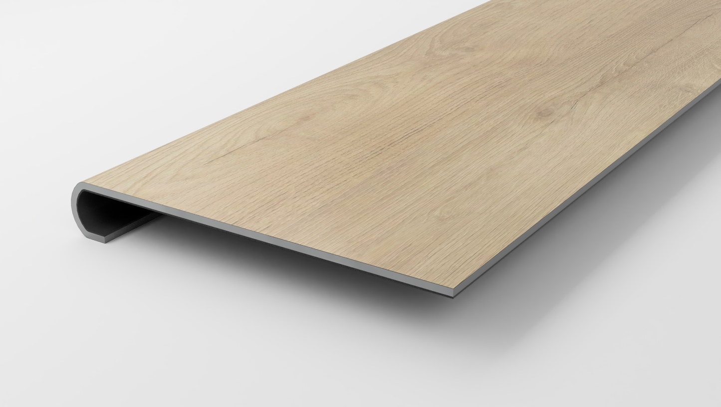 Floorte Classic | Titan HD Plus Platinum | Essential White Stair Tread