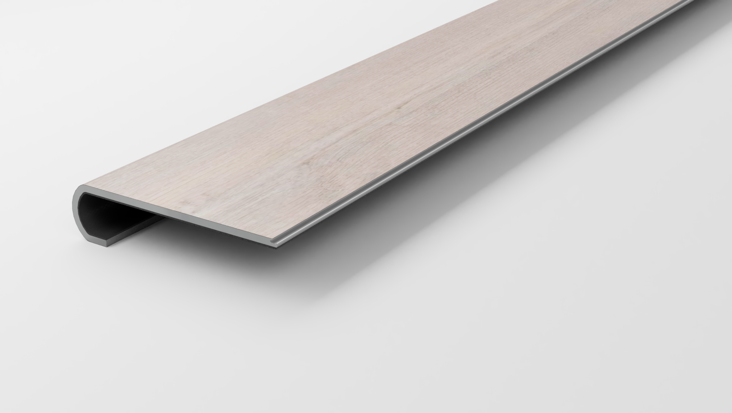 Floorte Pro | Anvil Plus 20mil | Greige Walnut Stair Tread