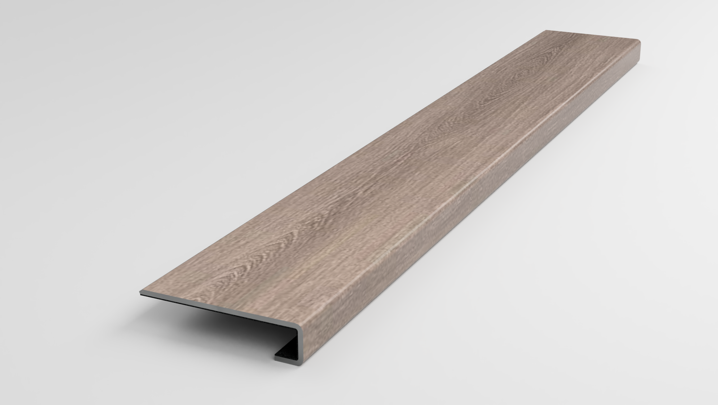 Lourdes Oak Gray Stair Tread