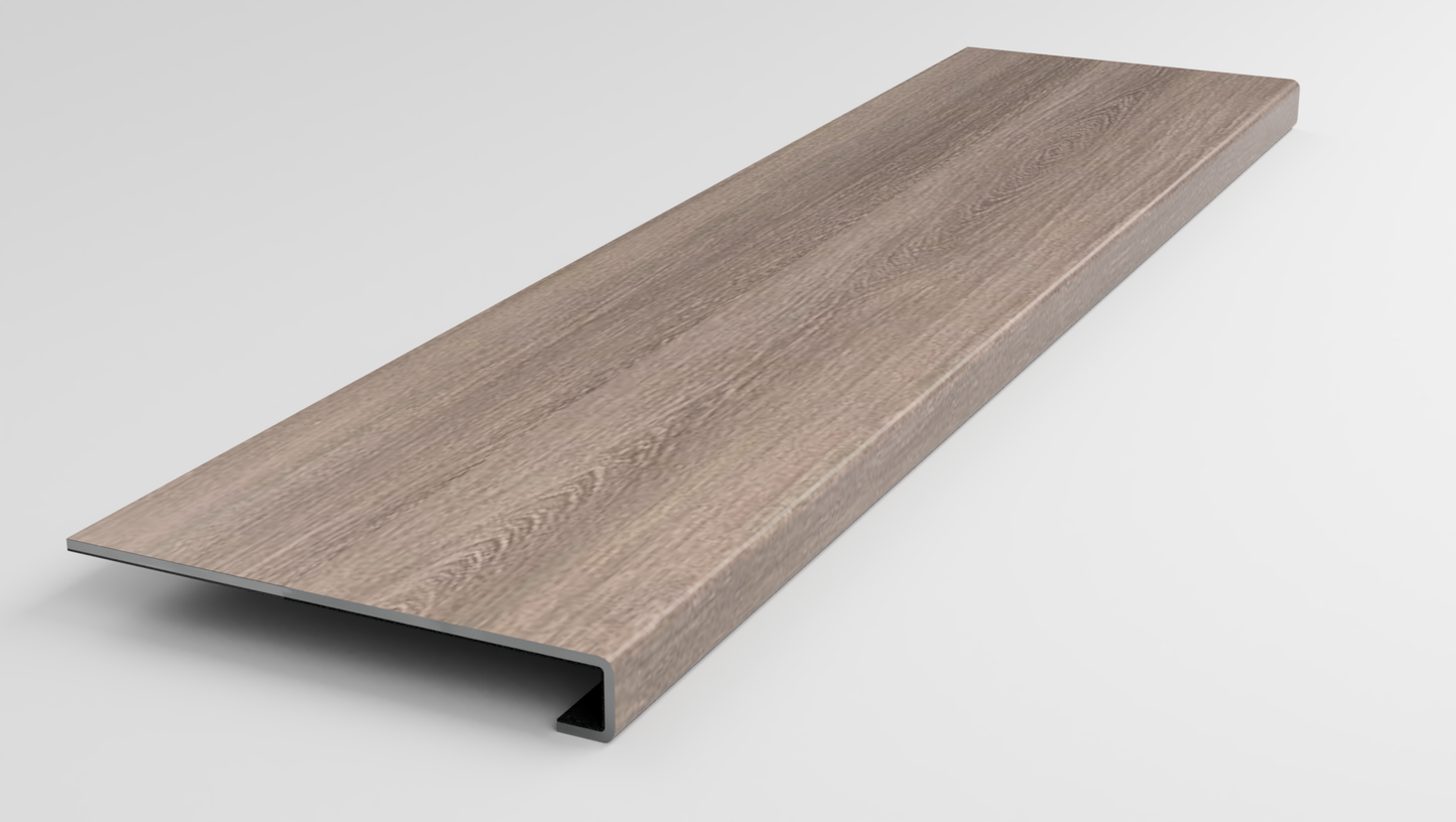 Lourdes Oak Gray Stair Tread