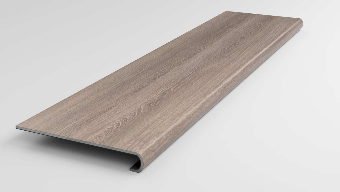 Lourdes Oak Gray Stair Tread