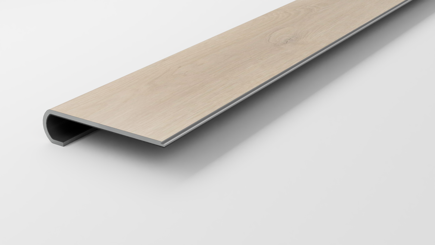 Floorte Classic | Aspire Natural Bevel | Mineral Grey Stair Tread