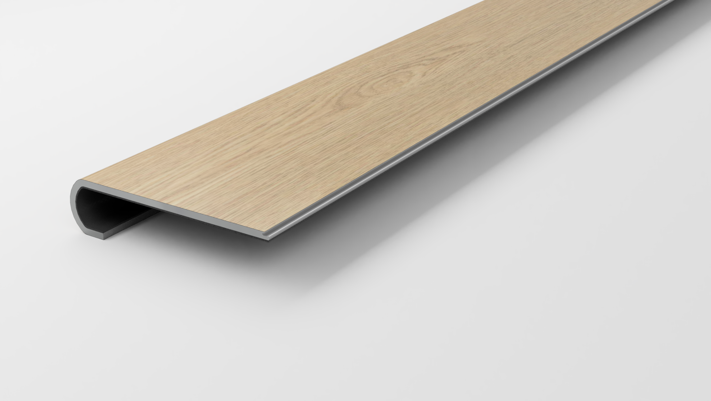 Floorte Classic | Aspire Natural Bevel | Nomadic Brown Stair Tread