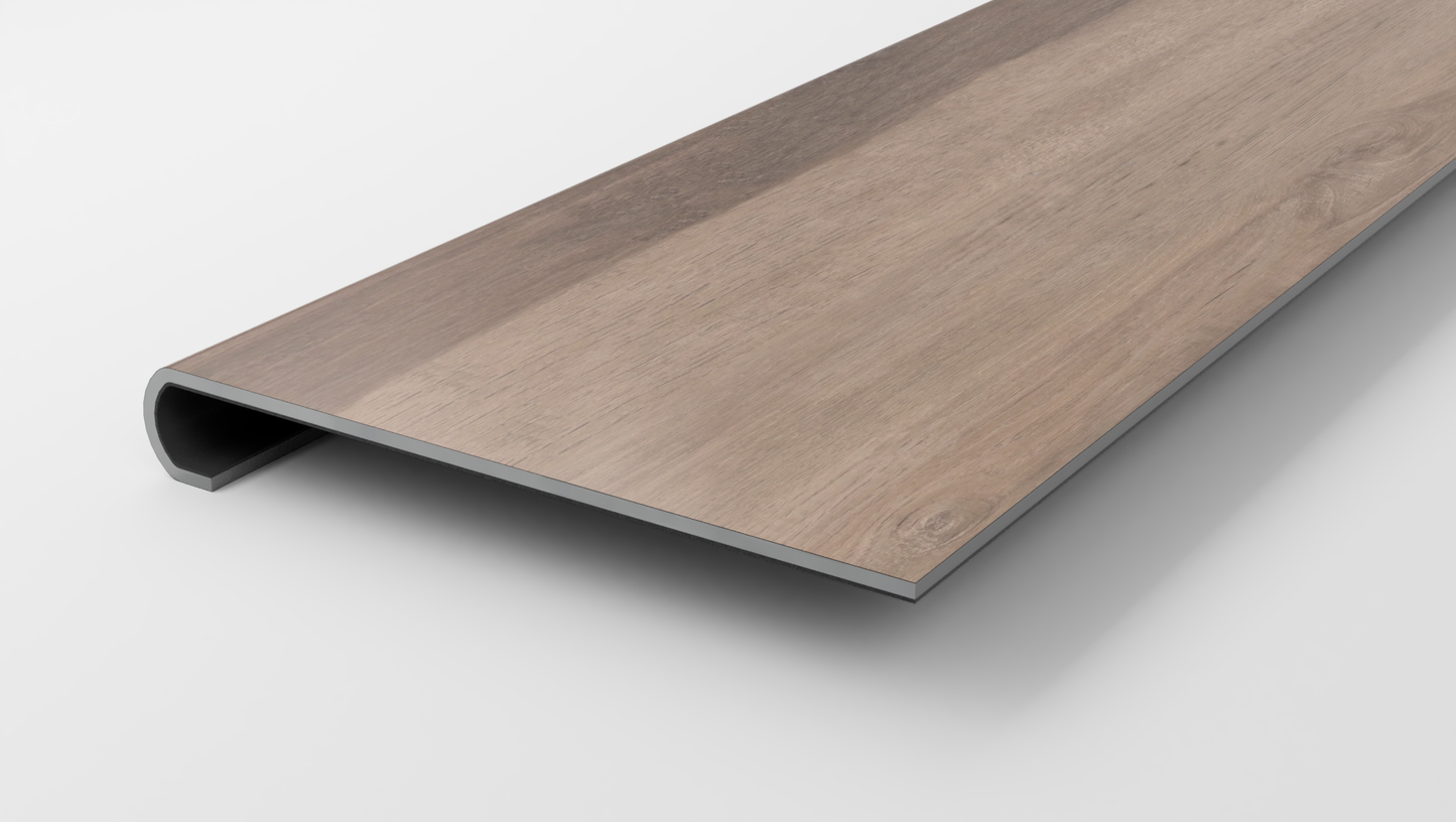 Floorte Classic | Aspire Natural Bevel | Trailblazer Brown Stair Tread