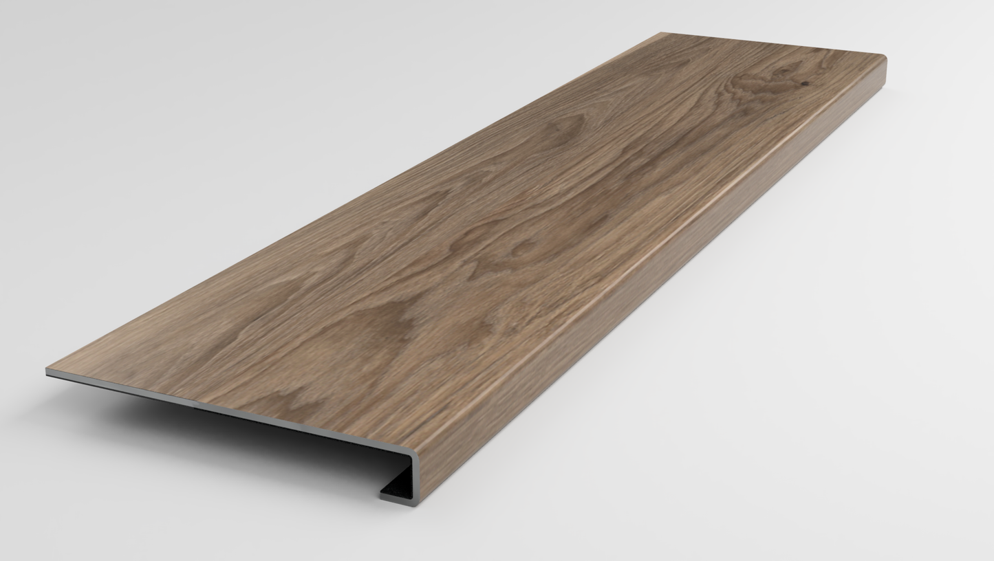 Floorte Classic | Pantheon HD Plus Natural Bevel | Truffle Stair Tread
