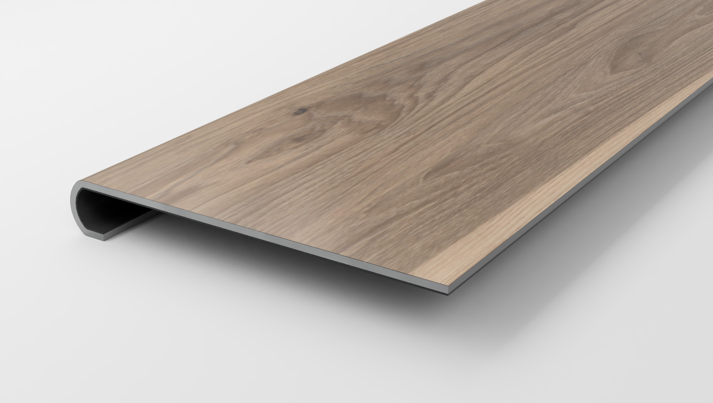 Floorte Classic | Pantheon HD Plus Natural Bevel | Truffle Stair Tread