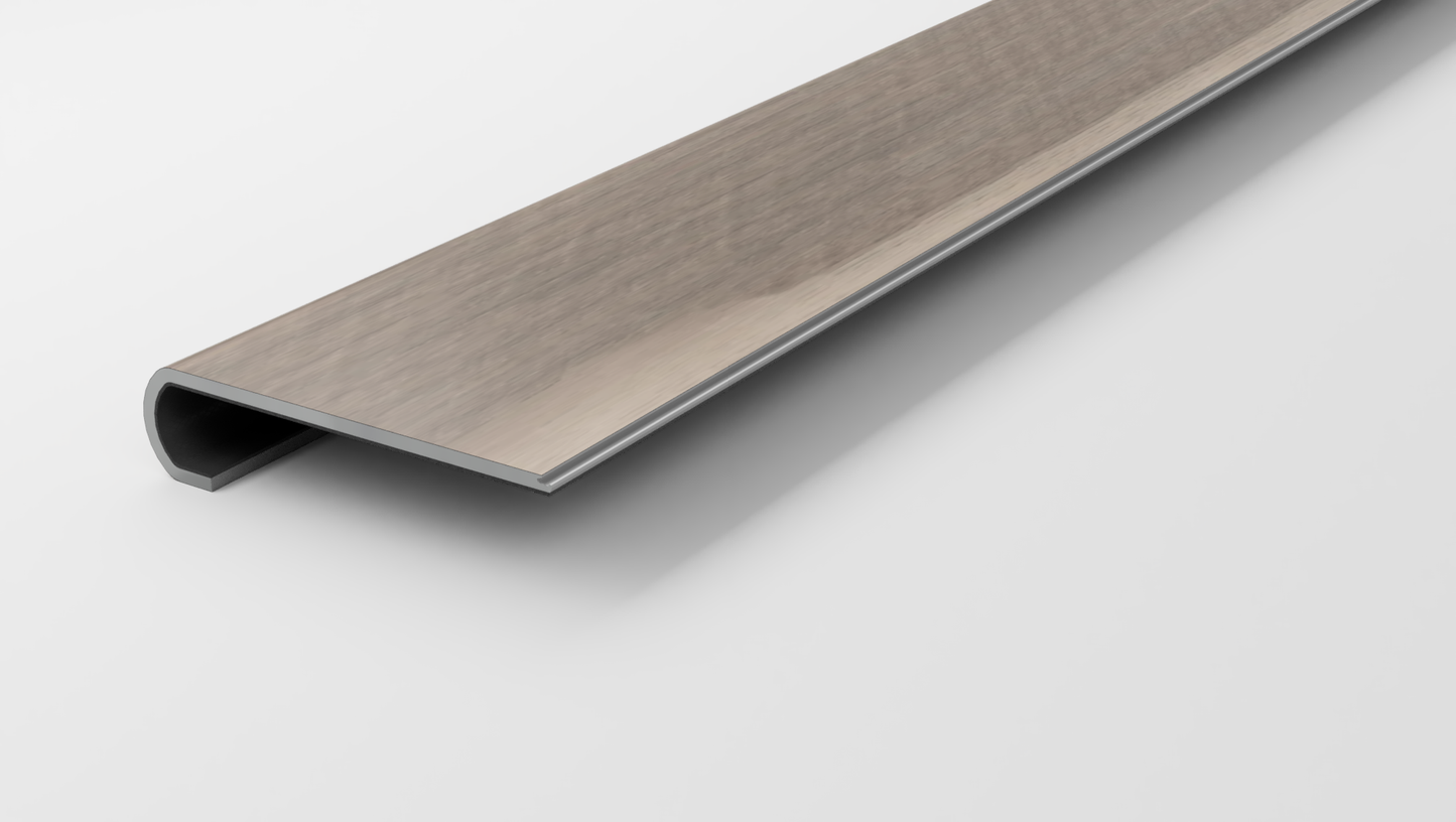 Floorte Classic | Aspire Natural Bevel | Uncharted Grey Stair Tread