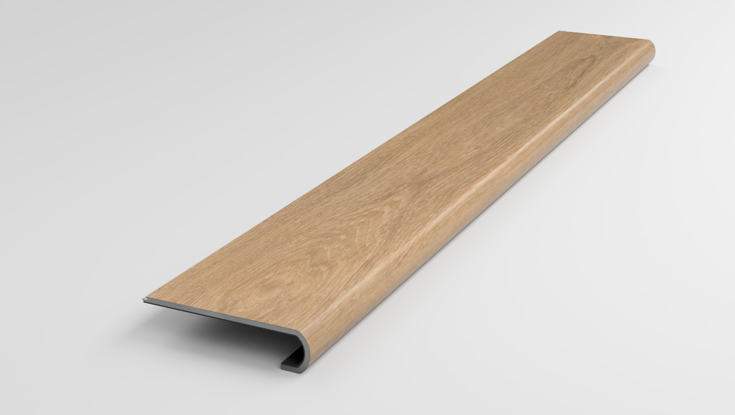Warm Brushed Oak Stair Tread