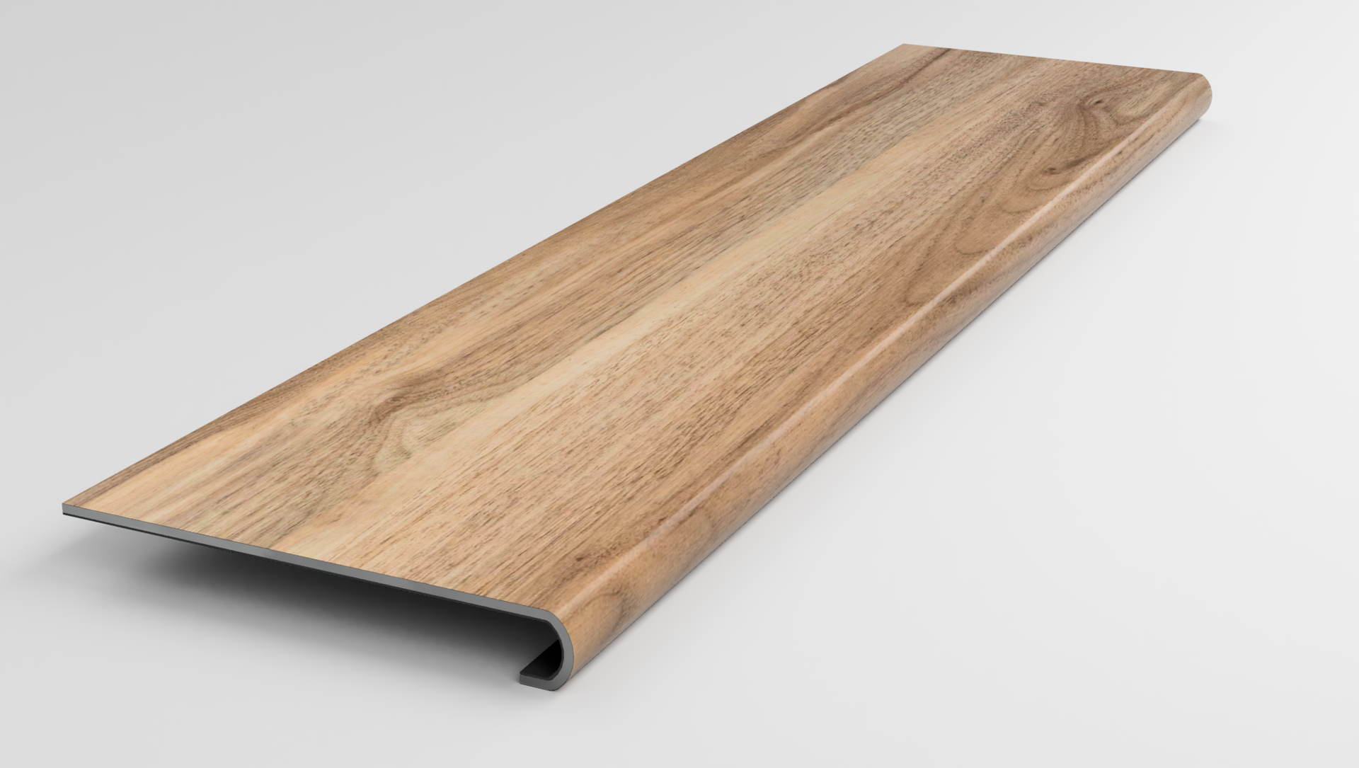 Saddle Walnut Stair Tread – TreadsPlus